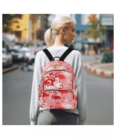 White Pink Flamingo Backpack Purse for Women Anti-theft Small Fashion Travel Backpack Back Pack Handbag Lady Purse,M Small $2...