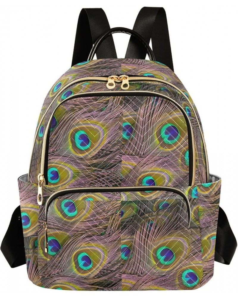 Peacock 's Tail Women Backpack Purse Shoulder Bag Color Medium $13.20 Backpacks