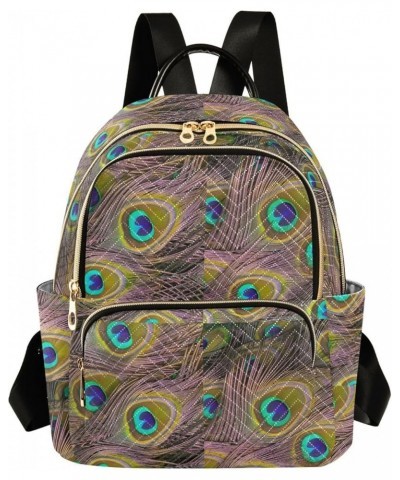 Peacock 's Tail Women Backpack Purse Shoulder Bag Color Medium $13.20 Backpacks