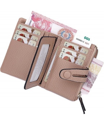 Small Wallets for Women, Compact Billfold Wallets Multi Card Holder with ID Window Zipper Coin Purse (Brown) Khaki $10.79 Wal...