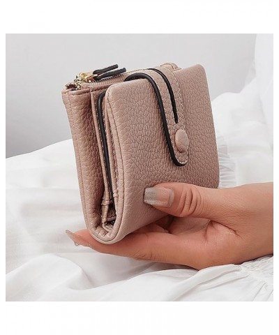 Small Wallets for Women, Compact Billfold Wallets Multi Card Holder with ID Window Zipper Coin Purse (Brown) Khaki $10.79 Wal...