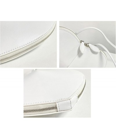 Genuine Leather Crossbody Bag for Women - Heart-shaped Design, Fashionable and Versatile Shoulder Bag,Gift for Ladies White $...