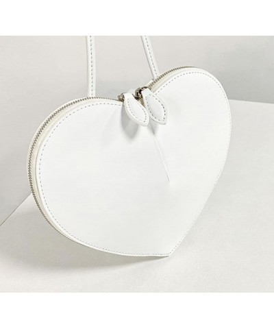 Genuine Leather Crossbody Bag for Women - Heart-shaped Design, Fashionable and Versatile Shoulder Bag,Gift for Ladies White $...