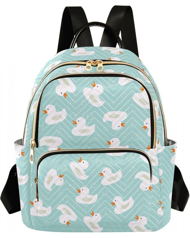 Mini Backpack for Women, White Ducks Bubbles Travel Backpack Purse for Ladies, Small Bookbag Daypack Shoulder Bag S Multi1277...