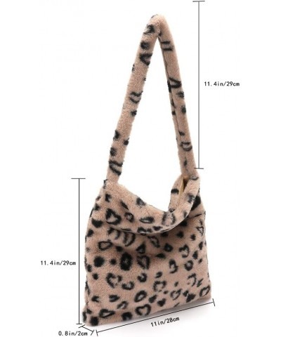 Fashion Women Shoulr s Button P Unrarm Bags Hobos Shoulr s for nter Autumn Brown Leopard $6.34 Hobo Bags