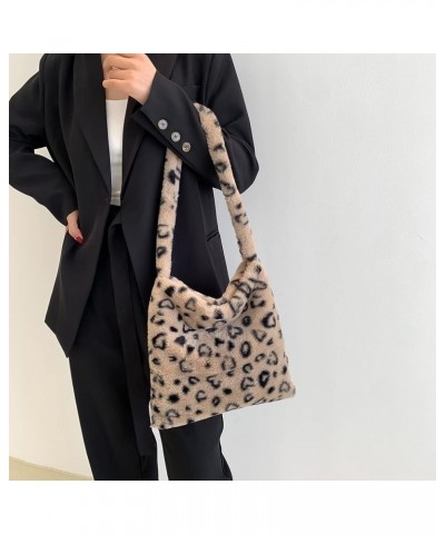 Fashion Women Shoulr s Button P Unrarm Bags Hobos Shoulr s for nter Autumn Brown Leopard $6.34 Hobo Bags