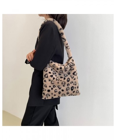 Fashion Women Shoulr s Button P Unrarm Bags Hobos Shoulr s for nter Autumn Brown Leopard $6.34 Hobo Bags