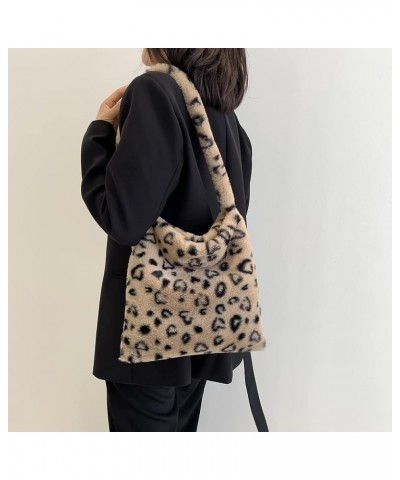 Fashion Women Shoulr s Button P Unrarm Bags Hobos Shoulr s for nter Autumn Brown Leopard $6.34 Hobo Bags