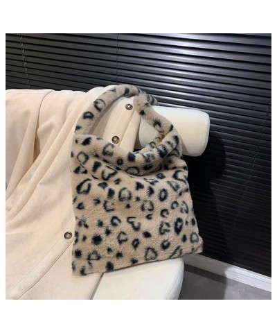 Fashion Women Shoulr s Button P Unrarm Bags Hobos Shoulr s for nter Autumn Brown Leopard $6.34 Hobo Bags