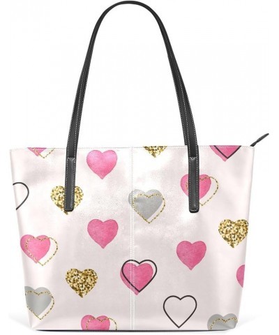 Handbags for Women Tote Bags with 11.08"(L) x 3.54"(W) x 11.02"(W) - Cute Hearts Love Cute Hearts Love 6 $19.77 Totes