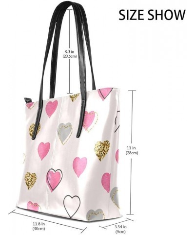 Handbags for Women Tote Bags with 11.08"(L) x 3.54"(W) x 11.02"(W) - Cute Hearts Love Cute Hearts Love 6 $19.77 Totes