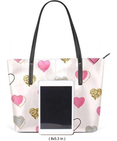 Handbags for Women Tote Bags with 11.08"(L) x 3.54"(W) x 11.02"(W) - Cute Hearts Love Cute Hearts Love 6 $19.77 Totes