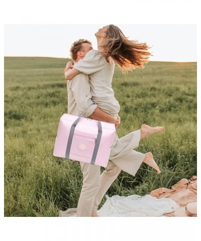 Sports Tote Gym Bag, Women's Shoulder Overnight Bag, Wet & Dry Handbag for Airplane Pink $10.99 Totes