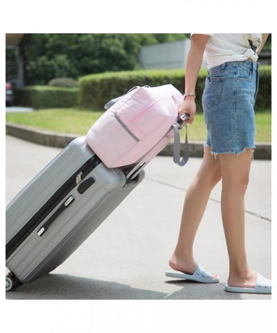 Sports Tote Gym Bag, Women's Shoulder Overnight Bag, Wet & Dry Handbag for Airplane Pink $10.99 Totes