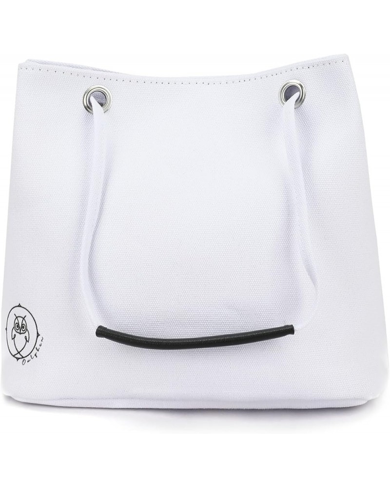 Multifunctional and Convenient Handbag, canvas tote bag with pockets White $13.12 Totes