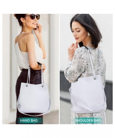 Multifunctional and Convenient Handbag, canvas tote bag with pockets White $13.12 Totes