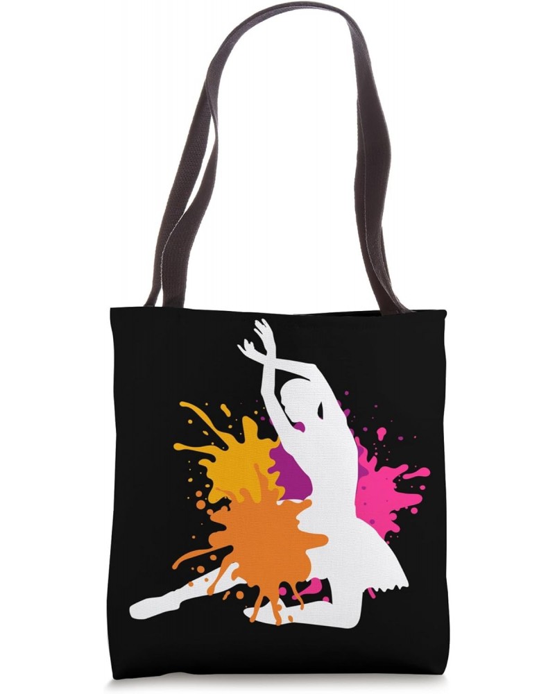 Colorful Ballerina Cute Ballerina Ballet Dancer Ballet Tote Bag $12.50 Totes