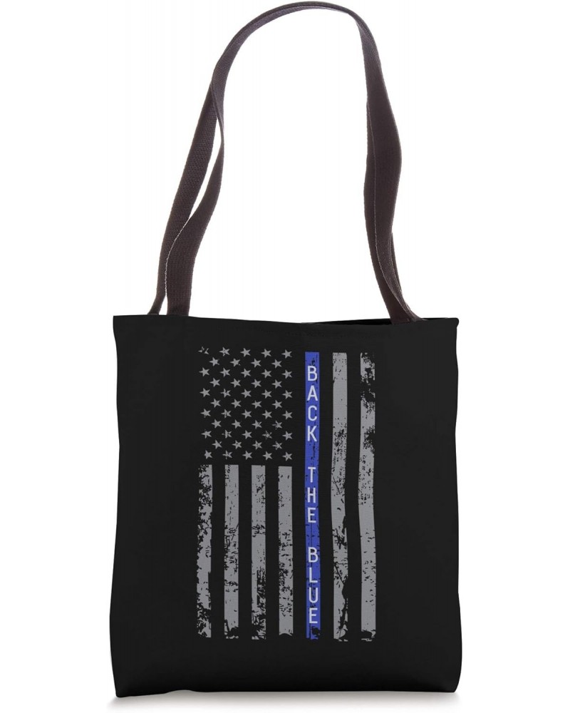 Back the Blue American Flag Tote Bag $11.42 Totes