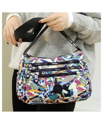 Women Printed Crossbody Bag Large Capacity Fashion Sling Bag Casual Adjustable Strap Lightweight Handbag Layers of Thorns $10...