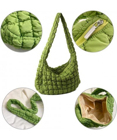 Quilted Tote Bag Cotton Padded Puffy Shoulder Bag Puffer Crossbody Hobo Bag Padding Purse Lightweight Large Handbag for Women...