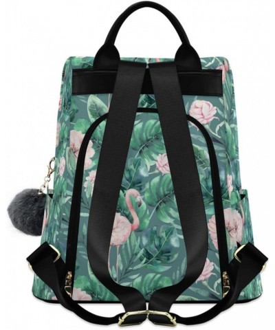 Flamingo Rose Backpack Purse for Women Travel Casual Daypack College Bookbag Work Business Ladies Shoulder Bag $19.35 Backpacks