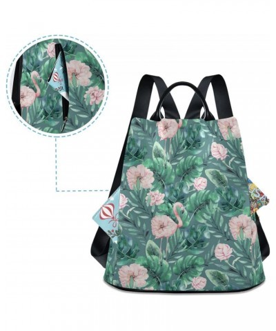 Flamingo Rose Backpack Purse for Women Travel Casual Daypack College Bookbag Work Business Ladies Shoulder Bag $19.35 Backpacks