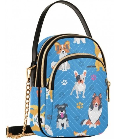 Dogs Crossbody Bags for Women Crossbody Tote Bag Mini Shoulder Bag with Chain Strap for Carry on $11.70 Totes