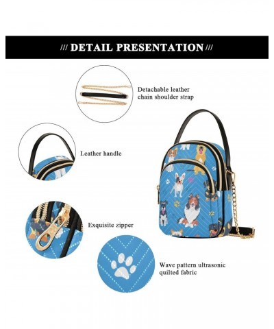 Dogs Crossbody Bags for Women Crossbody Tote Bag Mini Shoulder Bag with Chain Strap for Carry on $11.70 Totes