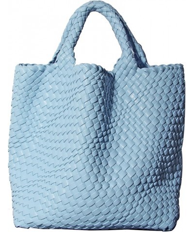 Woven Bag for Women, Vegan Soft Leather Tote Bag Large Fashion beach bag and Purse Retro Handmade Shoulder Bag Light Blue $36...