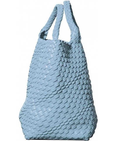 Woven Bag for Women, Vegan Soft Leather Tote Bag Large Fashion beach bag and Purse Retro Handmade Shoulder Bag Light Blue $36...