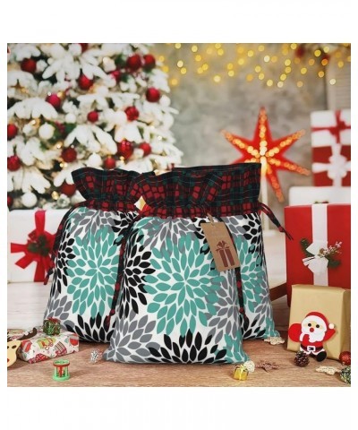 Cute Pug Christmas Gift Bag - Stylish Eco-Friendly Polyester Bag For Your Festive Presents Dahlia Flower Medium $13.19 Handbags