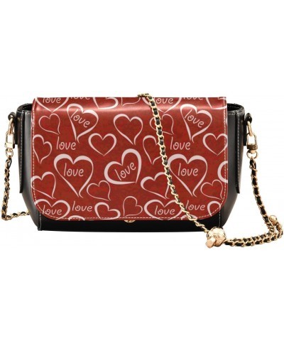 Valentines Crossbody Handbag Love Envelop Heart PU Leather Shoulder Bag Sturdy Travel Pouch Compact Chic Bag for Women Everyd...