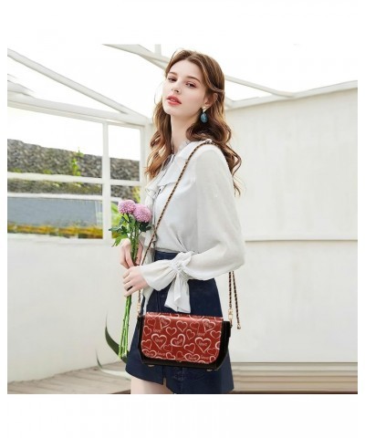 Valentines Crossbody Handbag Love Envelop Heart PU Leather Shoulder Bag Sturdy Travel Pouch Compact Chic Bag for Women Everyd...