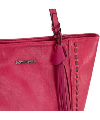 Tote Purses and Handbags for Women Large Hobo Shoulder Top Handle Bags with Zipper A-a-hot Pink $20.64 Shoulder Bags