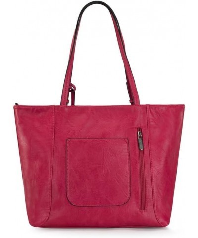 Tote Purses and Handbags for Women Large Hobo Shoulder Top Handle Bags with Zipper A-a-hot Pink $20.64 Shoulder Bags