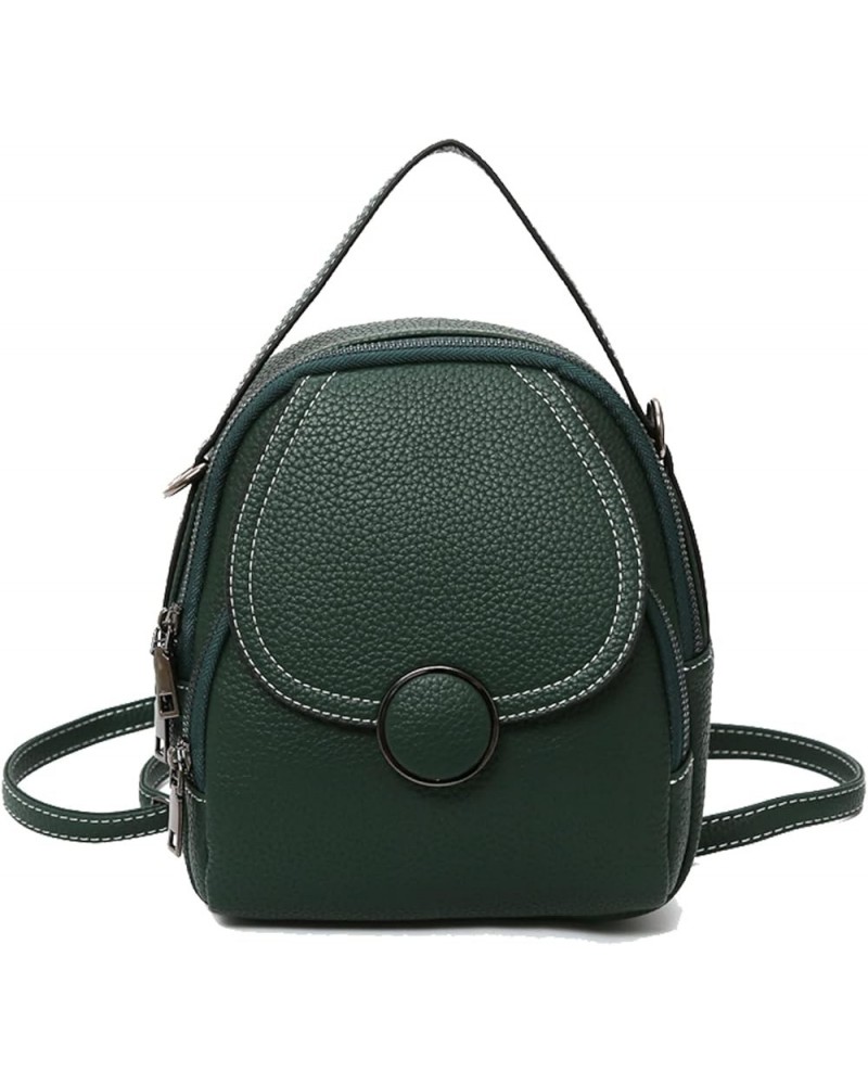 Mini Backpack Purse, Classic Faux Leather Small Convertible Backpack for Women Ladies Girls SIXVONA Dark Green $14.70 Backpacks