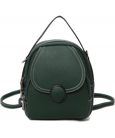 Mini Backpack Purse, Classic Faux Leather Small Convertible Backpack for Women Ladies Girls SIXVONA Dark Green $14.70 Backpacks