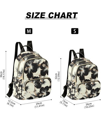 Small Backpack for Women Travel Bag Boho Vintage Hibiscus Flower Daypack Purse Fashion Shoulder Bag Rucksack Small A235 $12.7...