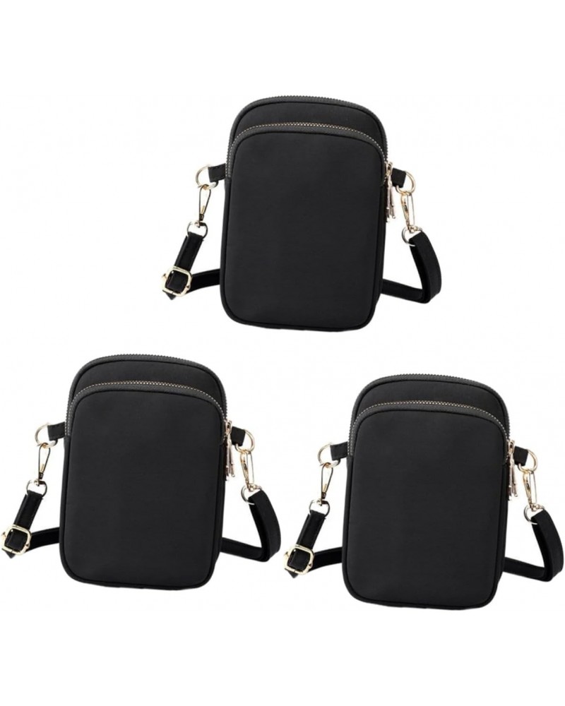 3 Pcs Nylon Mini Pouch Crossbody Nylon Hobo Bag Leather Shoulder Bag Vintage Tote Bag Cell Phone Bag Zipper Wallet Cross Body...