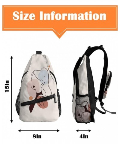 Sling Bag Crossbody Sling Backpack Waterproof Chest Bag Daypack Shoulder Bag for Hiking Walking Travel Lineplr8027 $13.54 Cro...