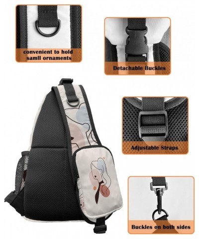 Sling Bag Crossbody Sling Backpack Waterproof Chest Bag Daypack Shoulder Bag for Hiking Walking Travel Lineplr8027 $13.54 Cro...