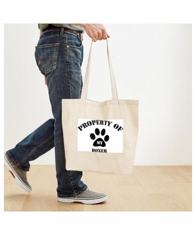 The Boxer Dog Tote Bag Natural Canvas Tote Bag, Cloth Shopping Bag My Boxer Tote Bag $8.79 Travel Gear