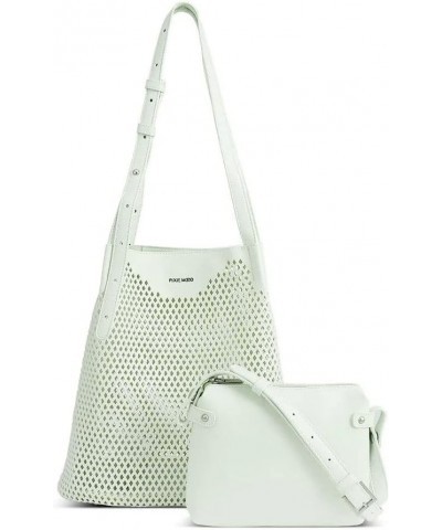 Pixie Mood DIAMOND-SB Removable Interior Recycled Vegan Leather Crossbody Handbag Purse Ice Blue $44.19 Crossbody Bags