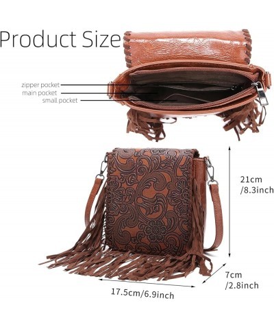 Crossbody Bag for Women PU & Woven Western Fringe Purse Waterproof Tassels Crossbody Purse Bag Red $12.00 Crossbody Bags