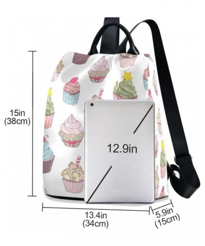 Cupcakes Womens Backpack Purse Shoulder Bag Travel Backpack Bookbag Casual Satchel Bags for Ladies Work Travel Women $18.40 B...