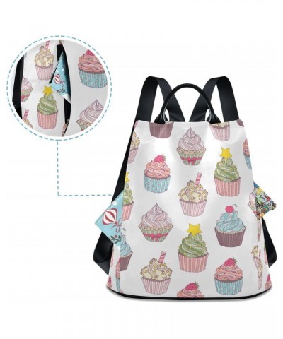 Cupcakes Womens Backpack Purse Shoulder Bag Travel Backpack Bookbag Casual Satchel Bags for Ladies Work Travel Women $18.40 B...