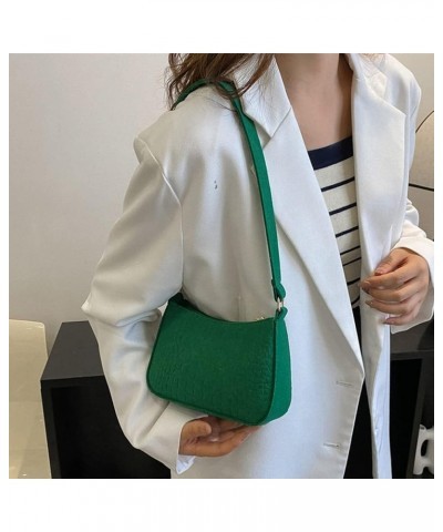 Fashion Underarm Bag Simple Felt Female Hand Bag Waterproof Portable Elegant Alligator Texture Casual for Weekend Vacation Gr...