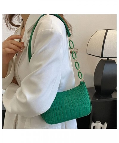 Fashion Underarm Bag Simple Felt Female Hand Bag Waterproof Portable Elegant Alligator Texture Casual for Weekend Vacation Gr...