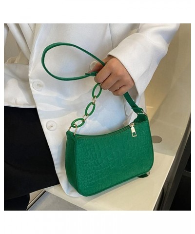 Fashion Underarm Bag Simple Felt Female Hand Bag Waterproof Portable Elegant Alligator Texture Casual for Weekend Vacation Gr...