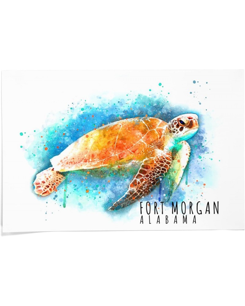 24x36 Inch Giclee Print, Fort Morgan, Alabama, Sea Turtle, Watercolor $23.00 Totes